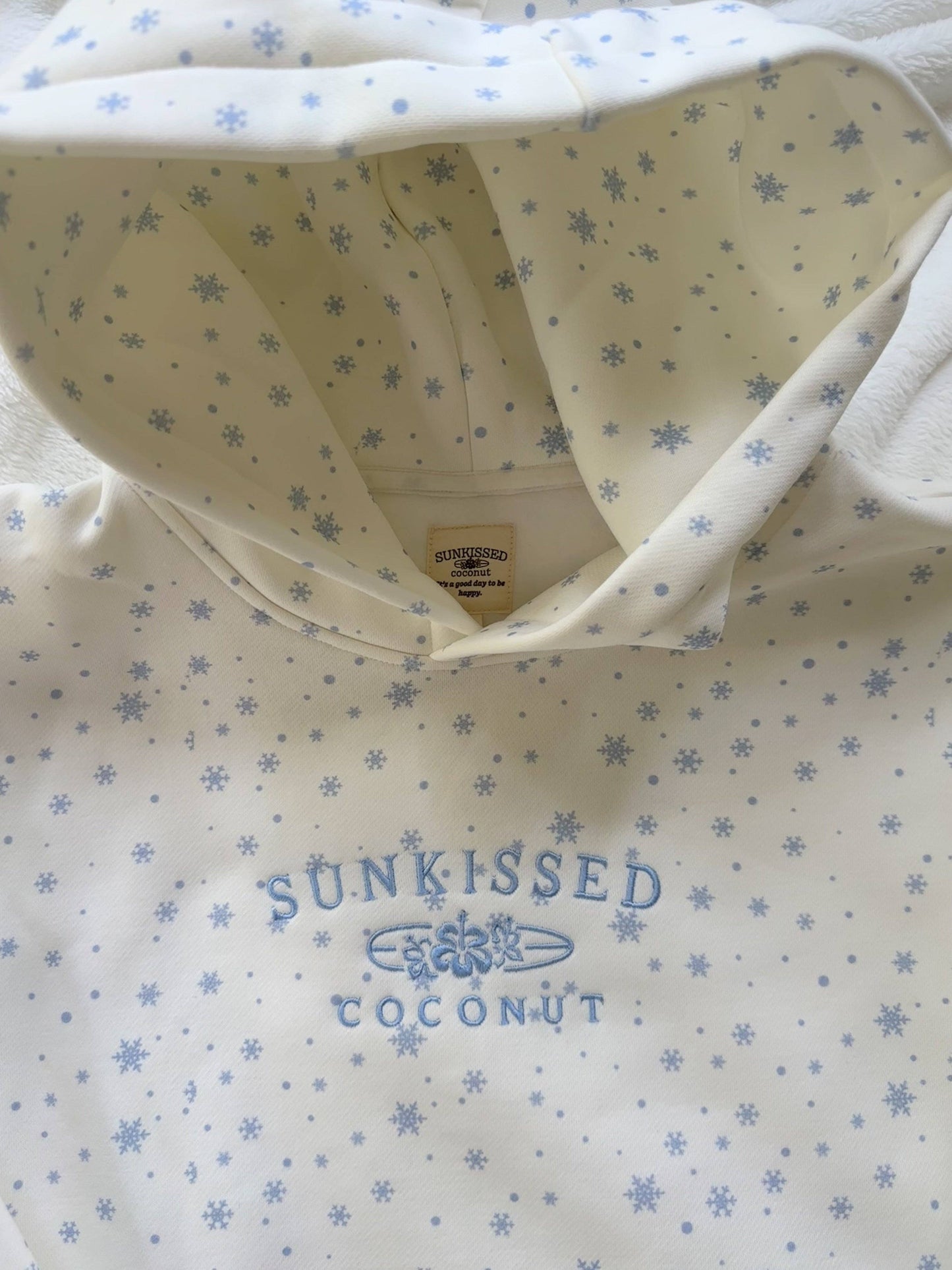 Sunkissed Coconut Snowflake Embroidered Hoodie