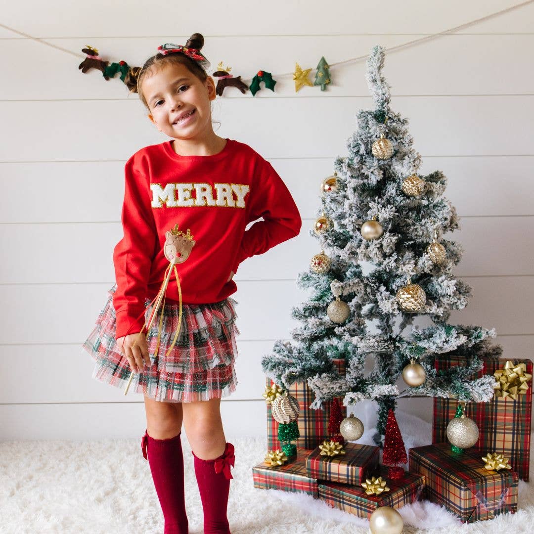 Christmas Plaid Tiered Tutu Skirt