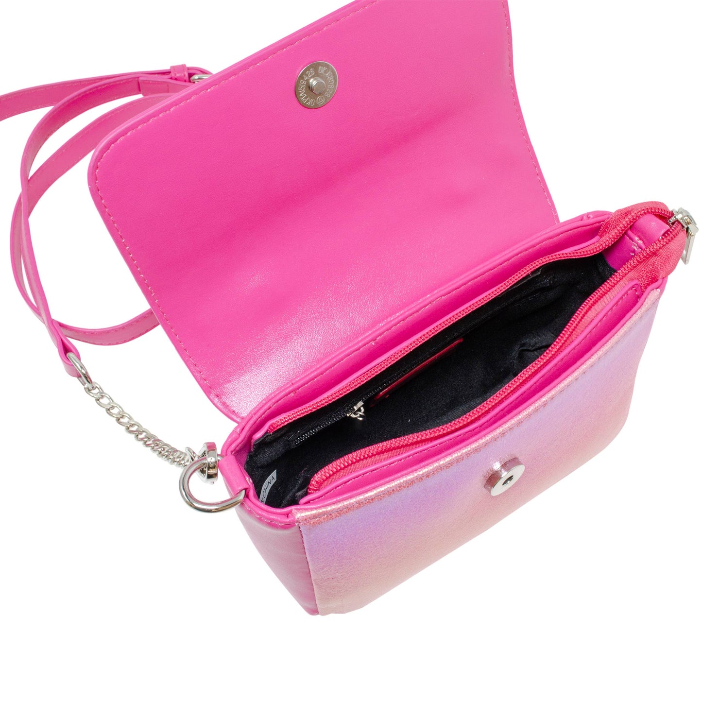 Shiny Baguette Jumbo Chain Bag | Hot Pink