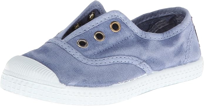 Cienta Canvas Laceless Sneaker | Washed Denim