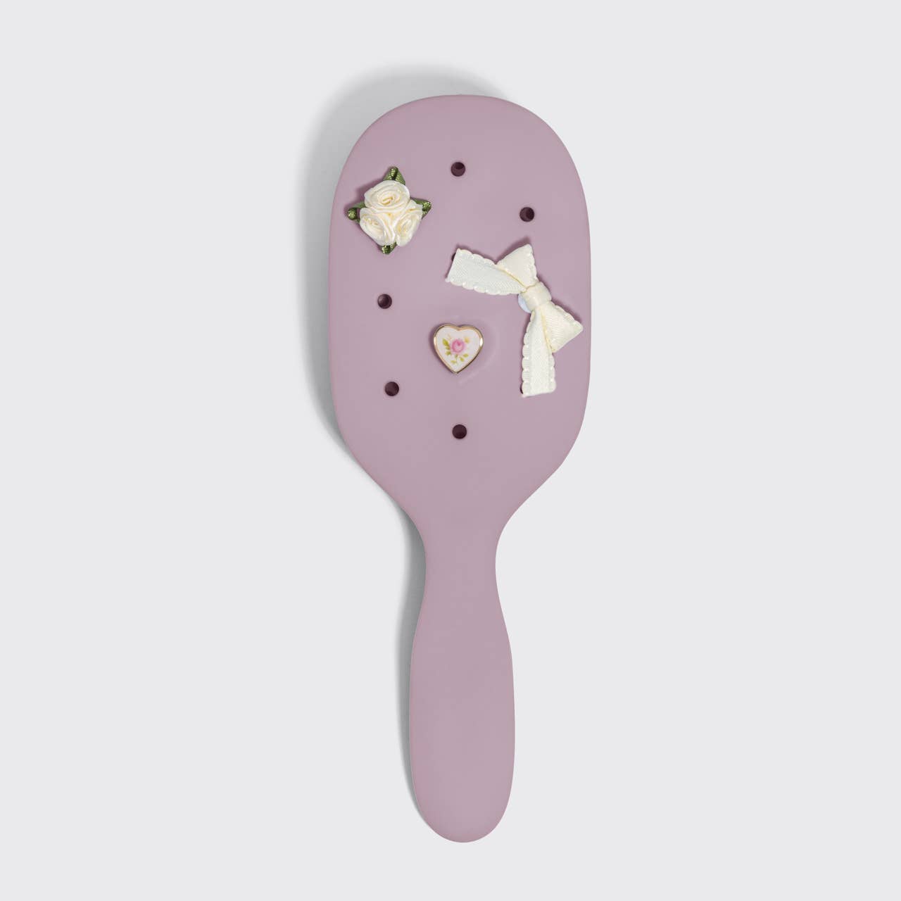 KitschPop™ Paddle Brush & Charm Set – Soft Violet