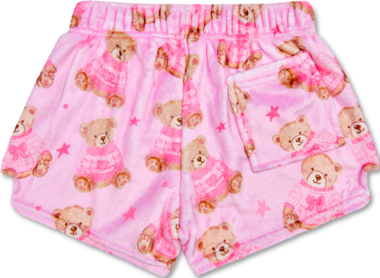 Beary Cute Plush Shorts (Small -(6-8))