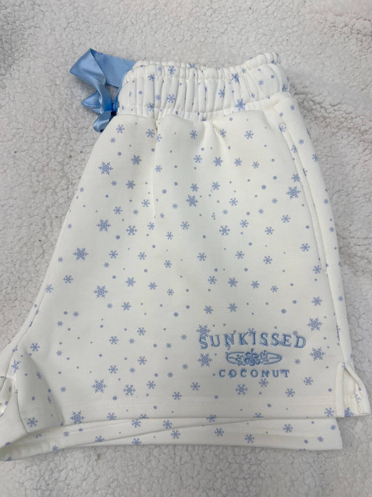 Sunkissed Coconut Snowflake Embroidered Shorts