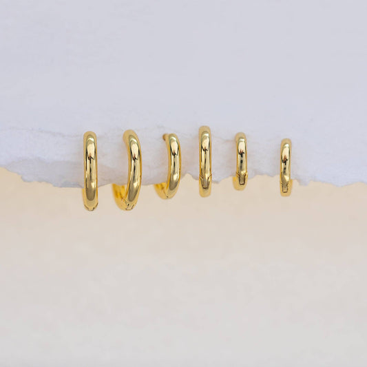Angel City Hoop Set — 18K Gold Plated, 3 Pairs