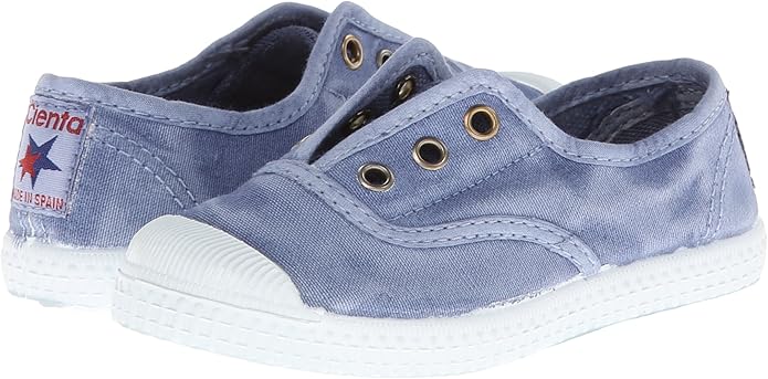 Cienta Canvas Laceless Sneaker | Washed Denim