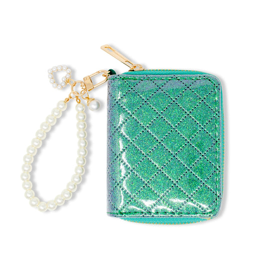 Sparkle Quilted Wallet Holiday Edition | Green