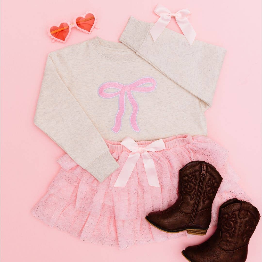 Sweet Wink Coquette Bow Patch Sweatshirt