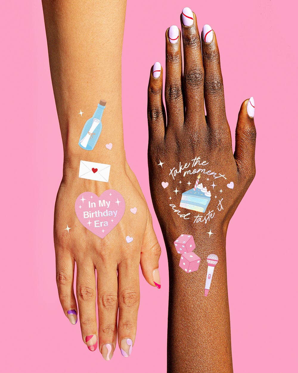 Taylor Swift Birthday Era Temporary Tattoos | Set of 50
