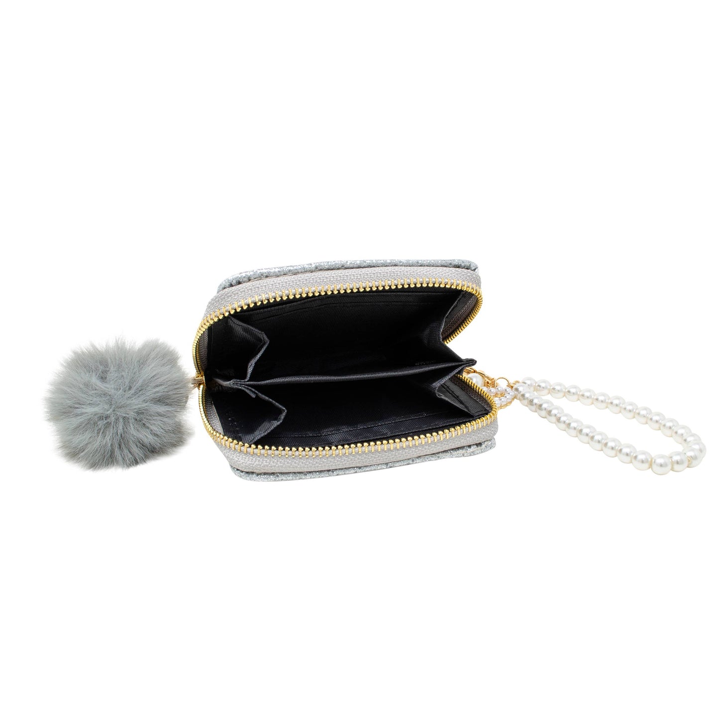 Sparkle Pearl Strap Wallet | Silver