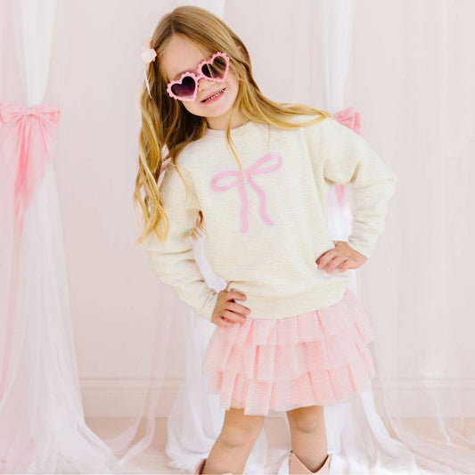 Sweet Wink Coquette Bow Patch Sweatshirt