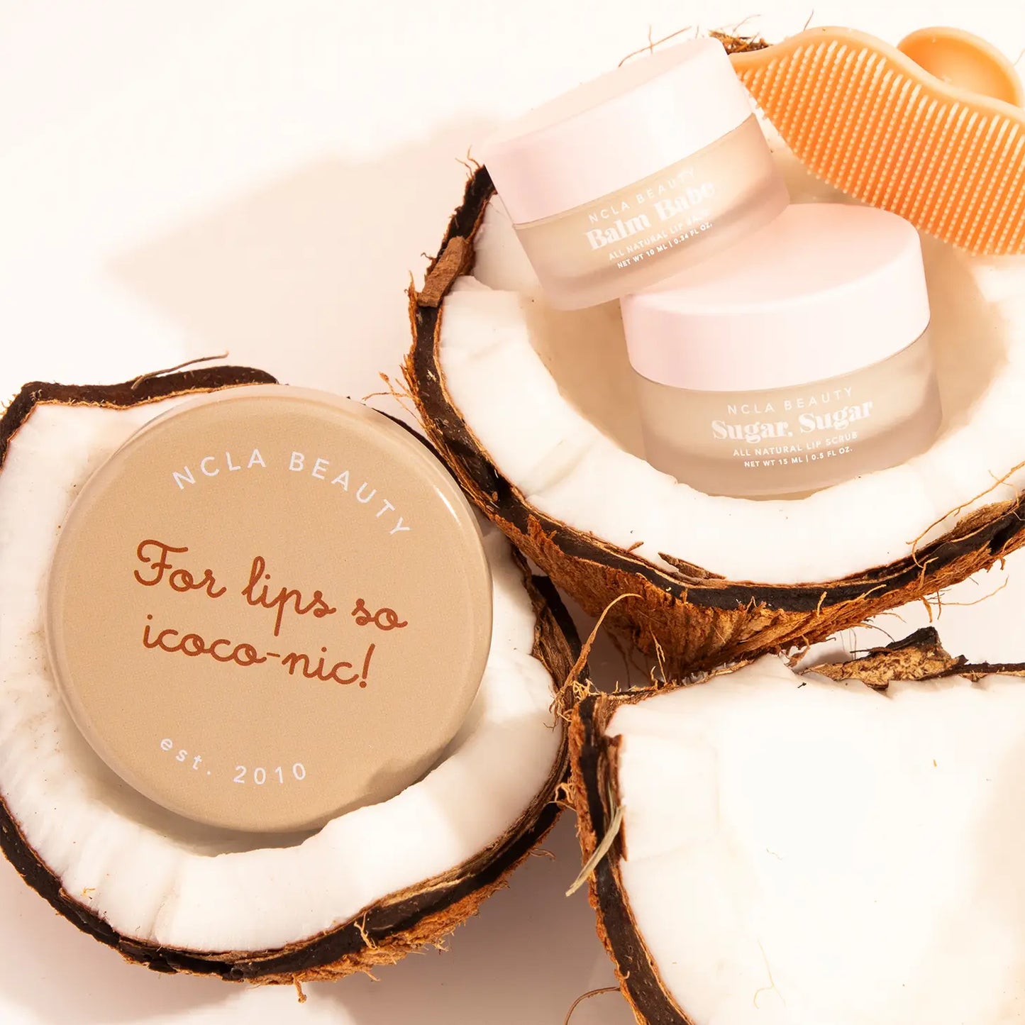 Coconut Vanilla Lip Care Set + Lip Scrubber
