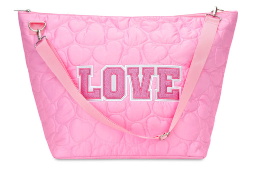 Love Heart Puffy Weekender Bag