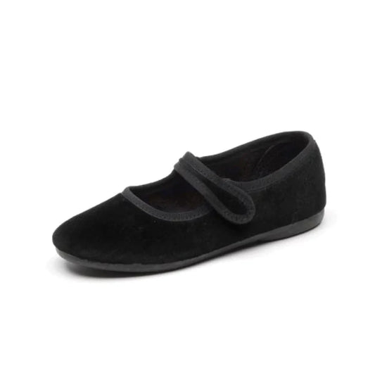 Cienta Velvet MaryJane | Black