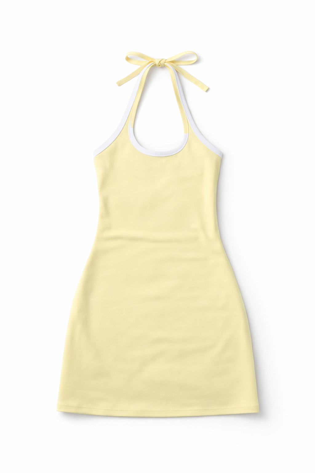 Theme NYC Mackenzie Pastel Halter Mini Dress for Girls | Spring Break & Vacation Dress Yellow / Medium Theme NYC Mackenzie Pastel Halter Mini Dress for Girls | Spring Break & Vacation Dress Yellow / Medium