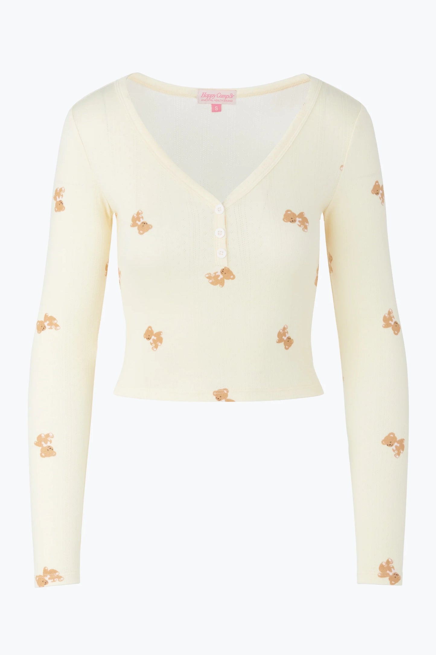 Happy Camp3r “Camp3y Dreams” Emma Lounge Henley – Teddy Print