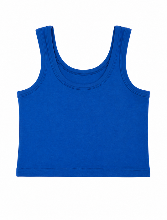 Theme NYC Harlow Camp Blue Heart Cut Out Tank