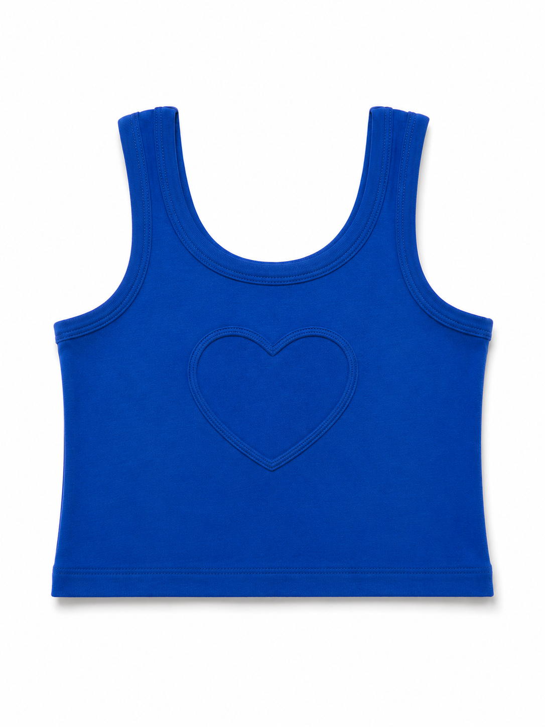 Theme NYC Harlow Camp Blue Heart Cut Out Tank