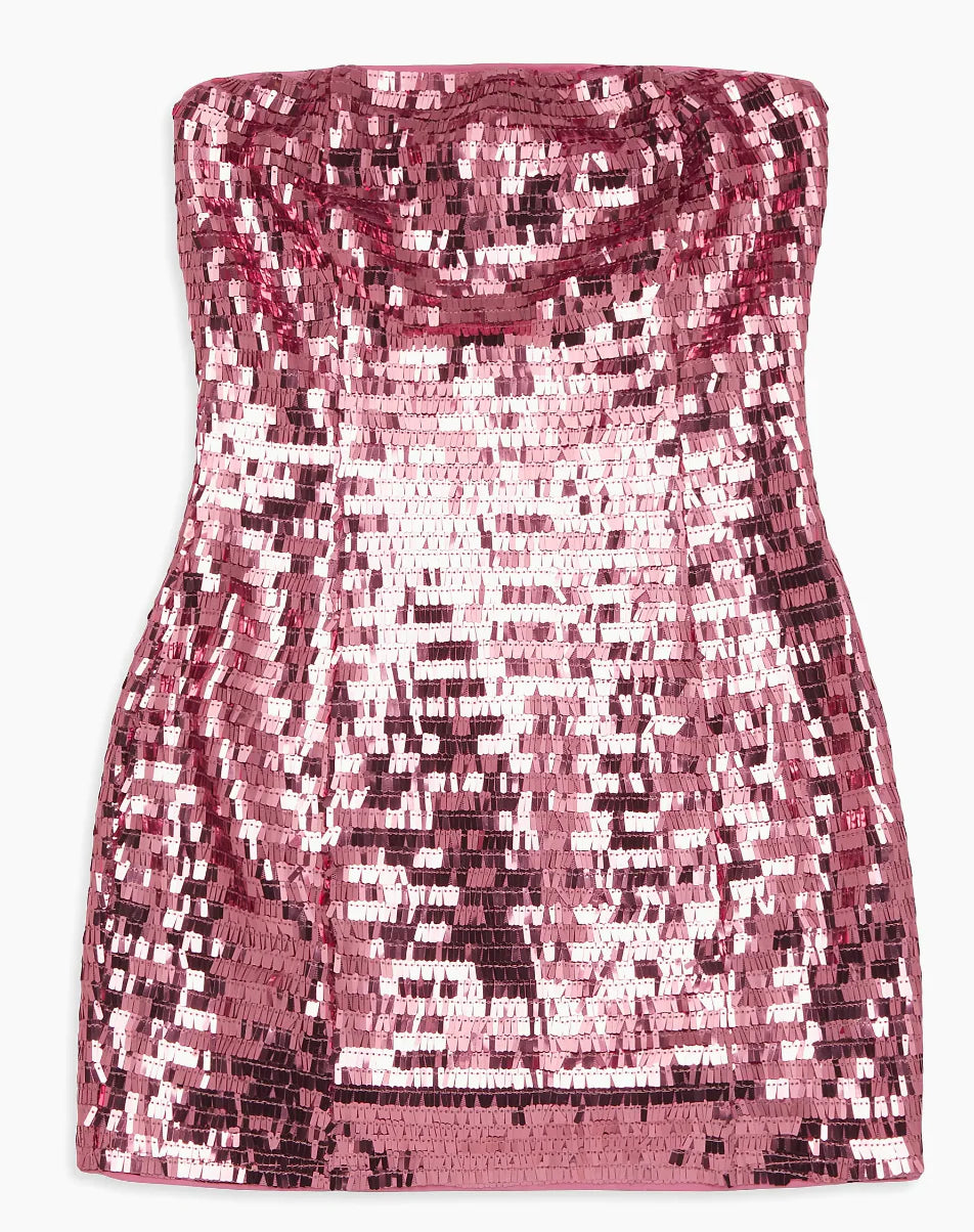 Theme NYC Sam Dress – Rose Pink Shimmy Sequin