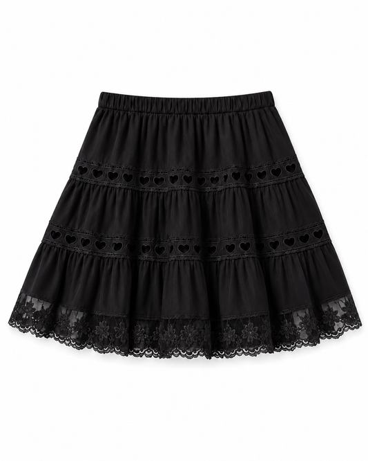 Theme NYC Sofia Heart Bow Lace Mini | Black