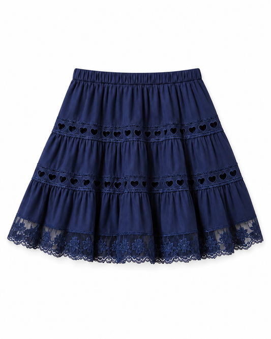 Theme NYC Sofia Heart Bow Lace Mini - Navy