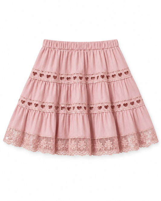 Theme NYC Sofia Heart Bow Lace Mini | Rose Pink
