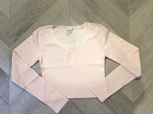 Theme NYC Jax Heart Pointelle Long Sleeve | Baby Pink