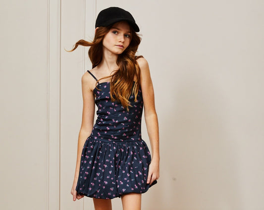 Theme NYC Bailey Satin Ballet Dress | Black Rose