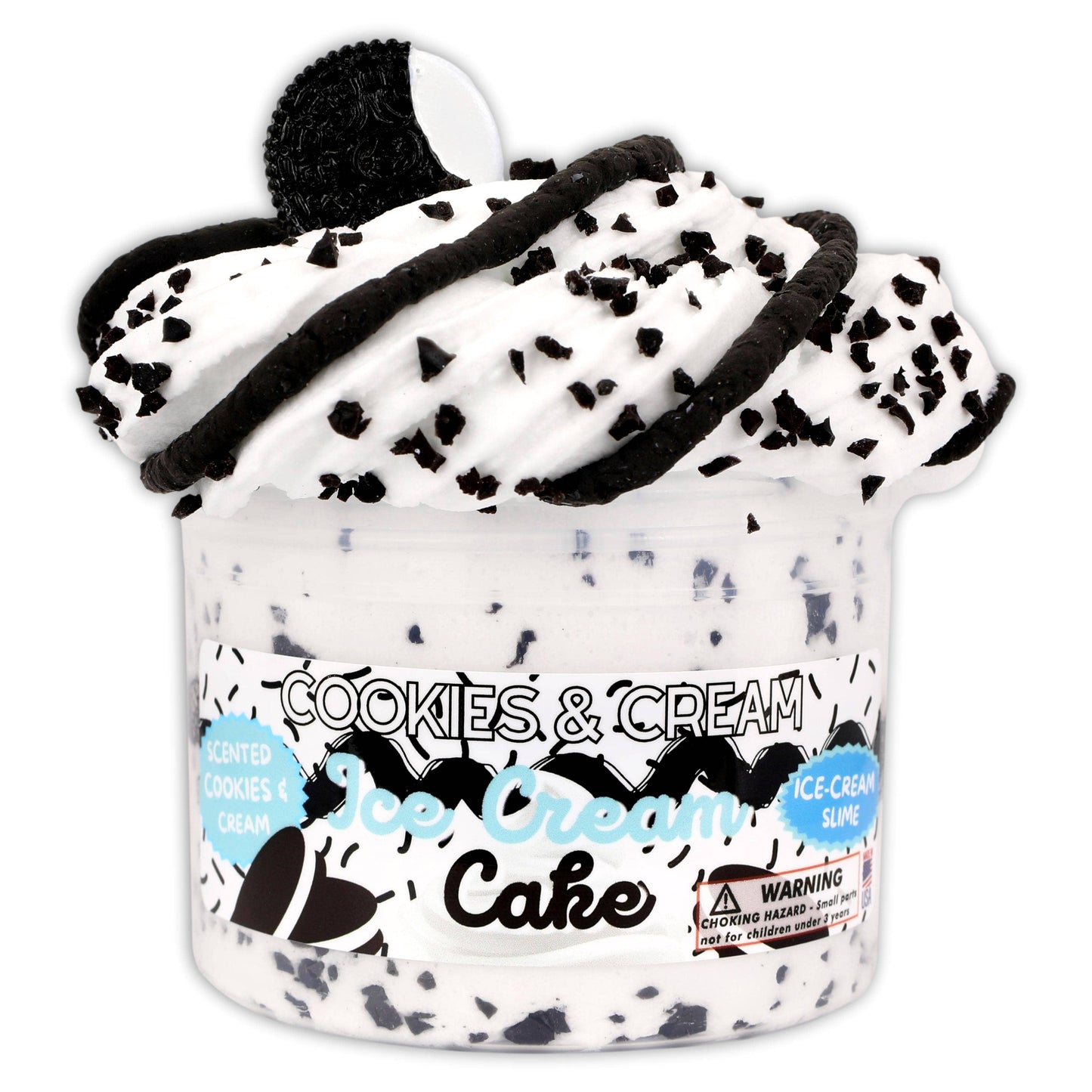 Dope Slimes Cookies & Cream Ice-Cream Cake: Hybrid Textured Slime