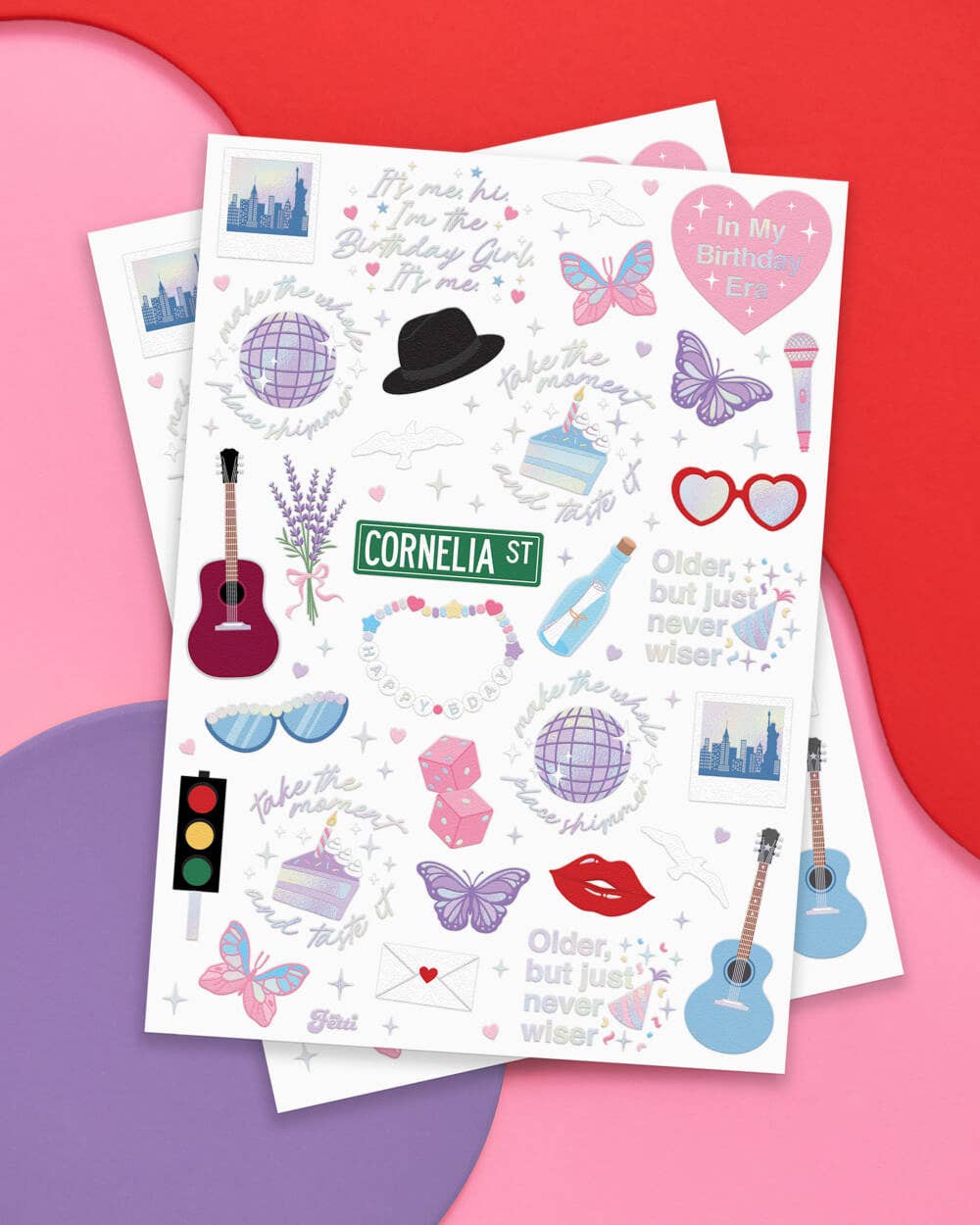 Taylor Swift Birthday Era Temporary Tattoos | Set of 50