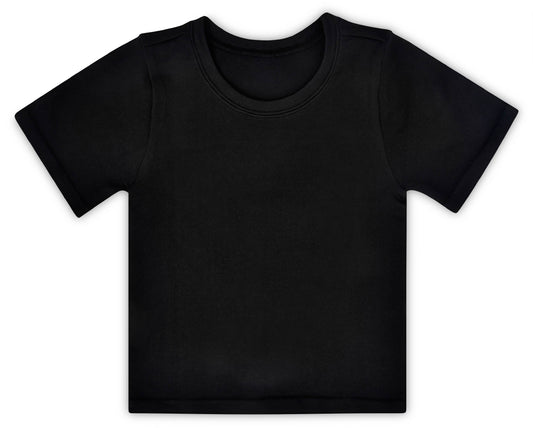 Ribbed Short Sleeve Tee | Black