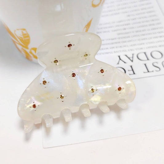 Iridescent Luxe Claw Clip – Rhinestone Finish