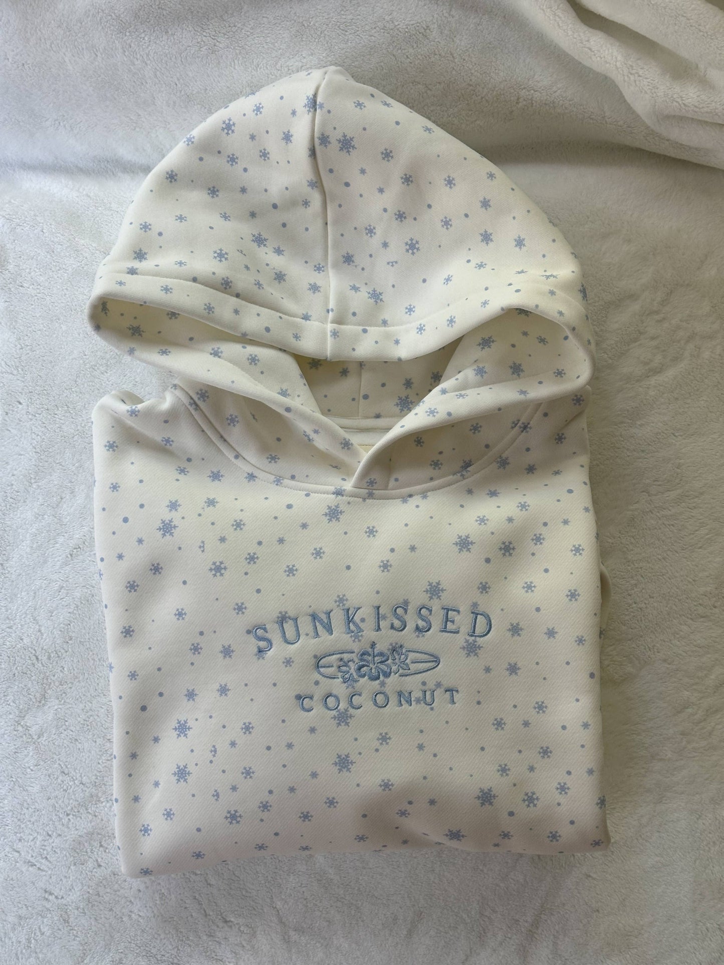 Sunkissed Coconut Snowflake Embroidered Hoodie