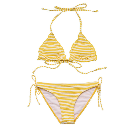 Snapper Rock Sunshine Stripe Yellow Teen Triangle Bikini