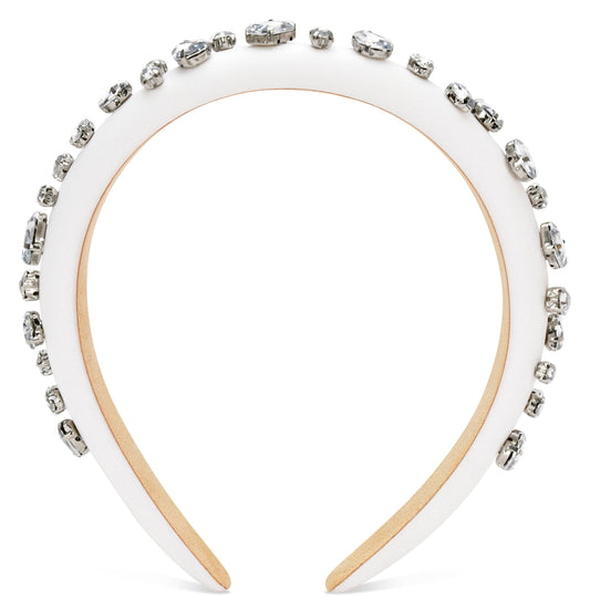 White Gemstone Headband – Sparkle Statement Accessory
