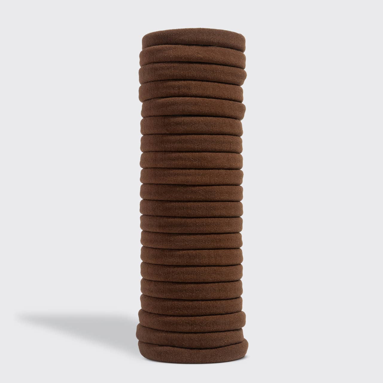 Kitsch Recycled Fabric Seamless Hair Elastics 20pc Set - Chocolate