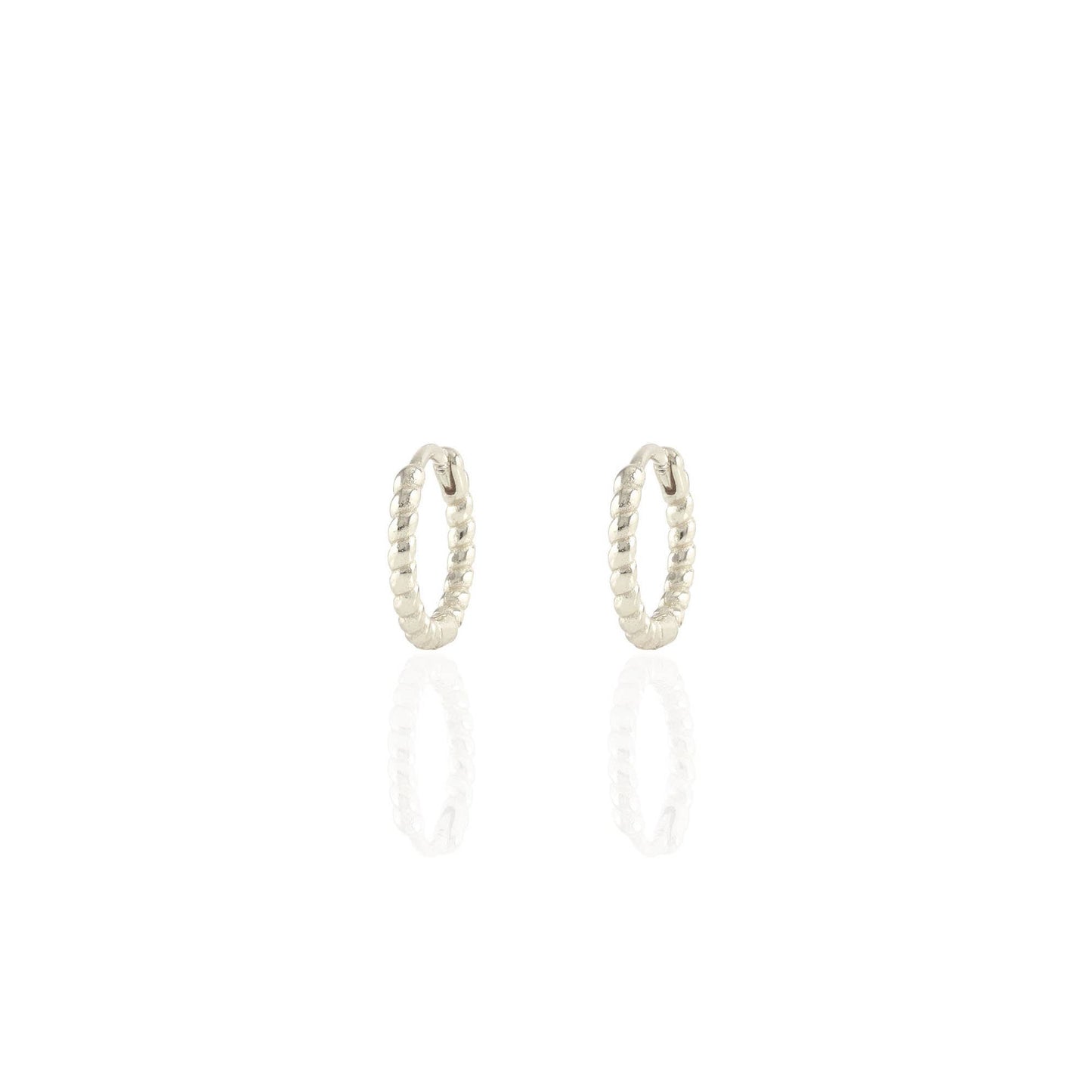 Twisted Hinged Huggie Hoop Earrings: 18K Gold Vermeil