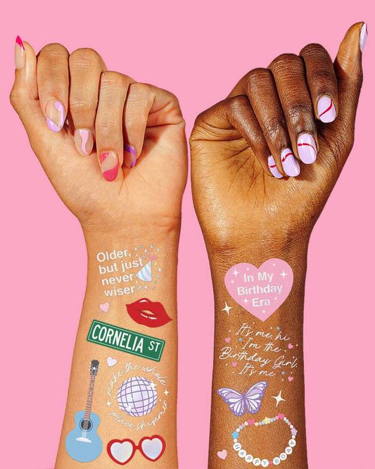 Taylor Swift Birthday Era Temporary Tattoos | Set of 50