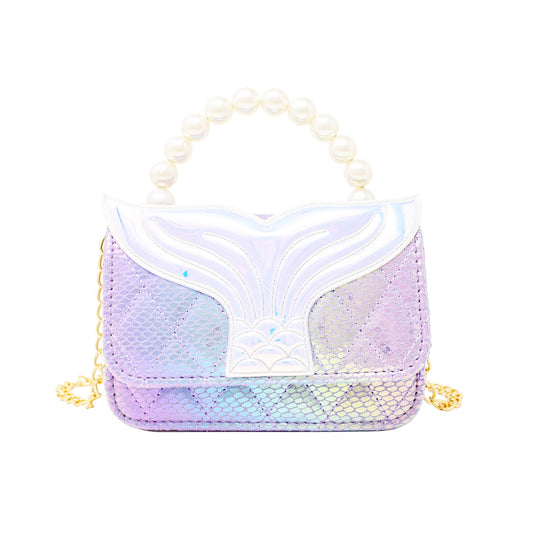 Mermaid Tail Pearl Handbag | Purple