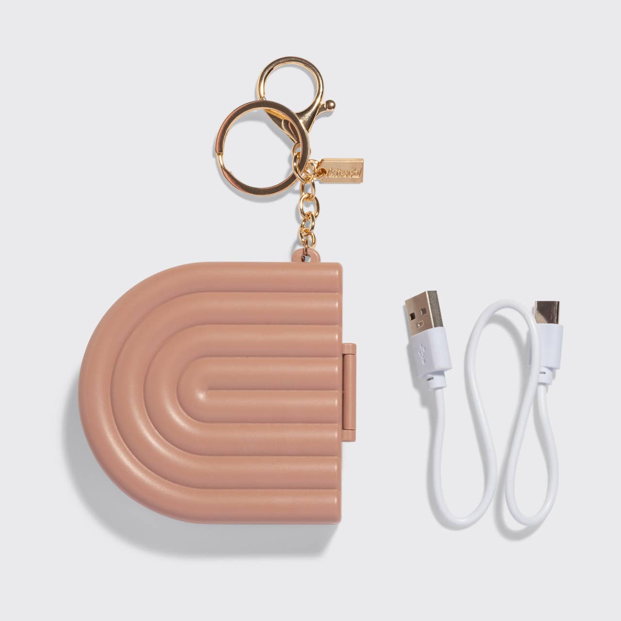 Kitsch LED Compact Mirror Keychain – Terracotta