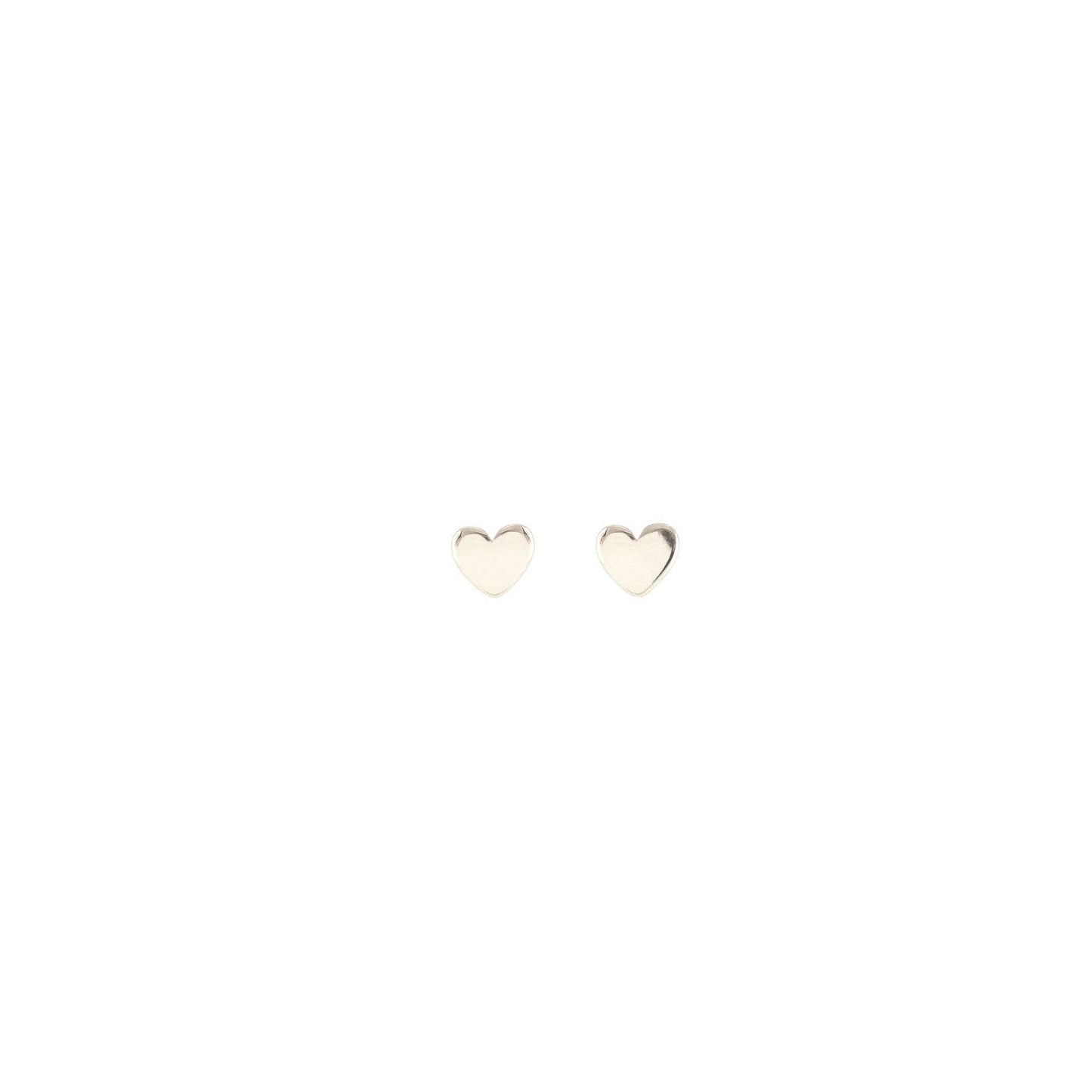 Tiny Heart Stud Earrings: 18K Gold Vermeil