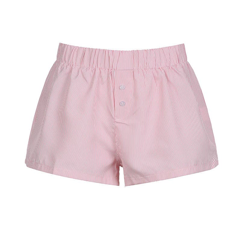 Teen Cotton Boxer Shorts | Pink Stripe