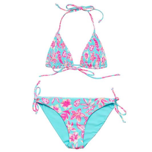 Snapper Rock Tropical Glow Teen Recycled Triangle Bikini