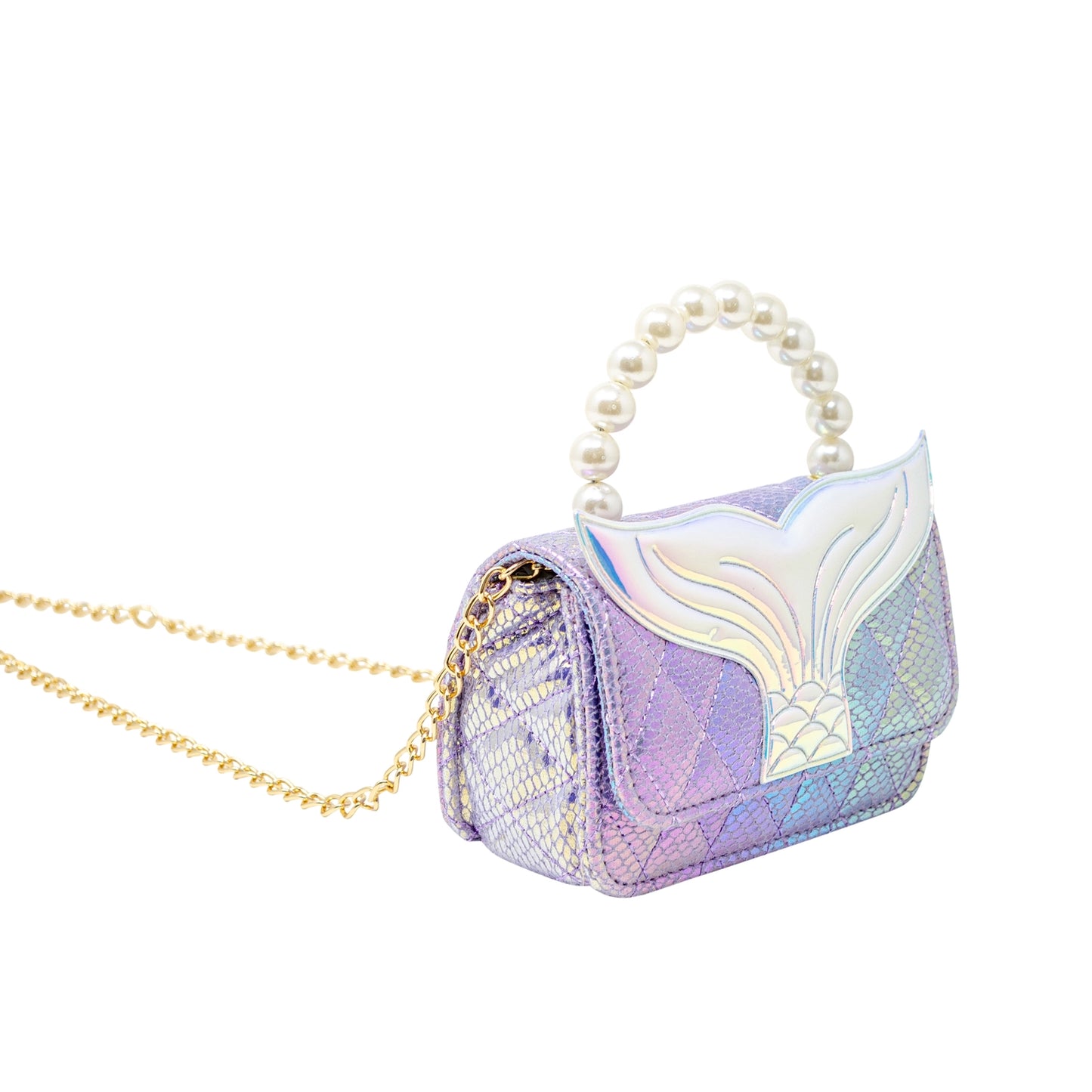 Mermaid Tail Pearl Handbag | Purple