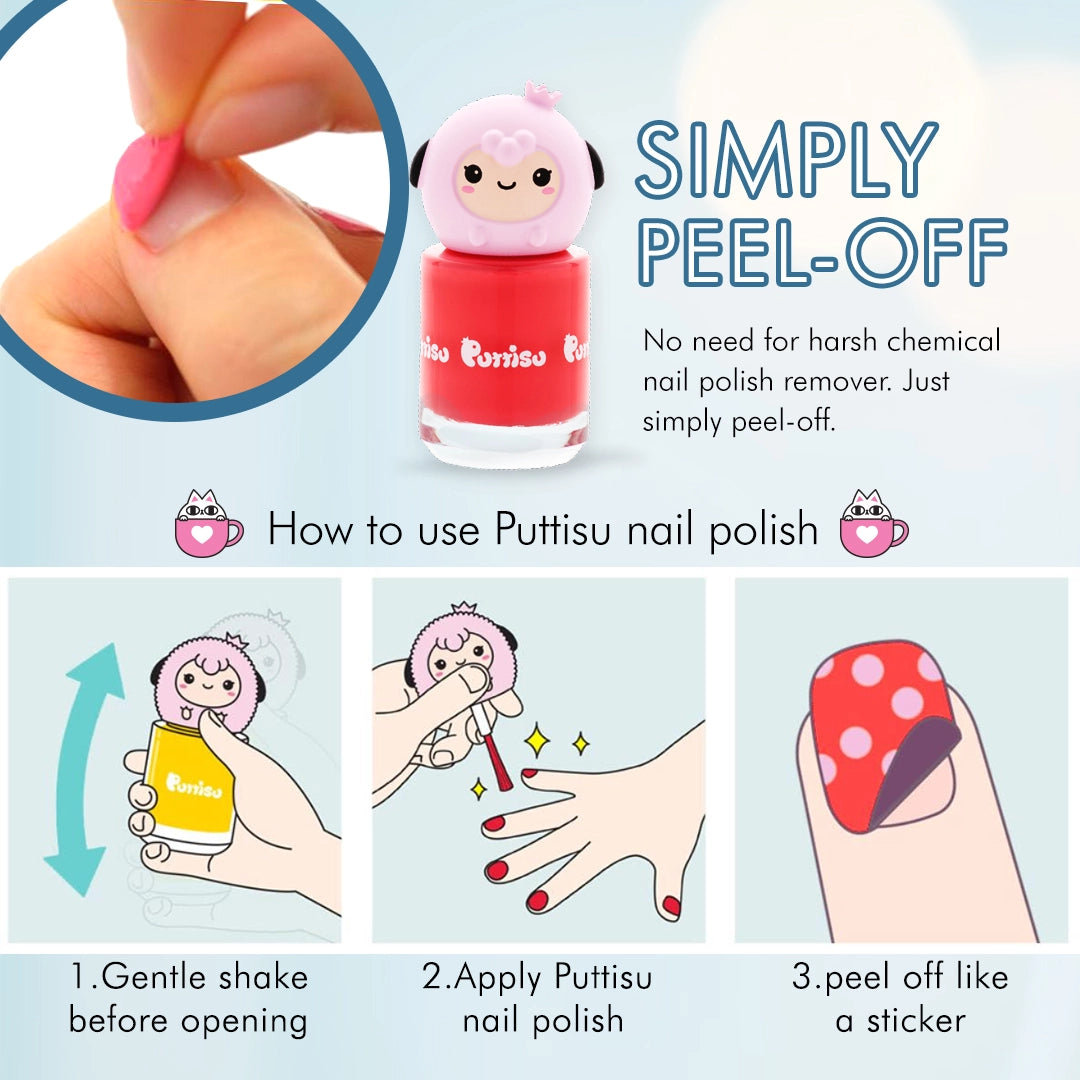 Puttisu 3-color Nail Art Kit - Pink Candy