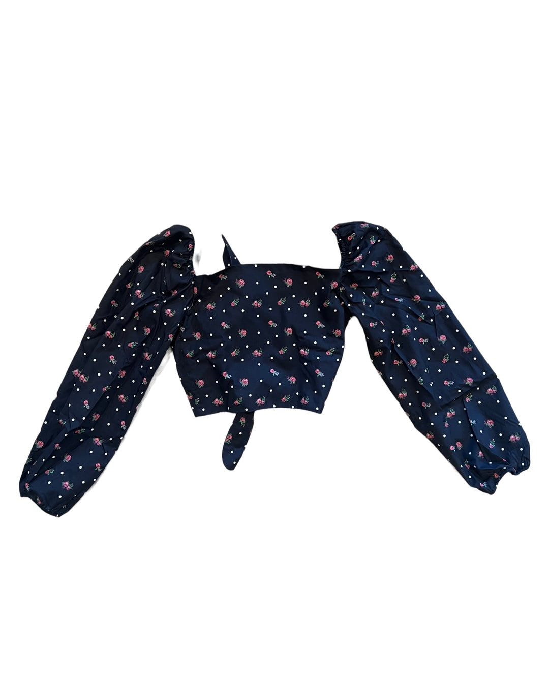 Theme NYC Zoe Top | Navy Floral Dot