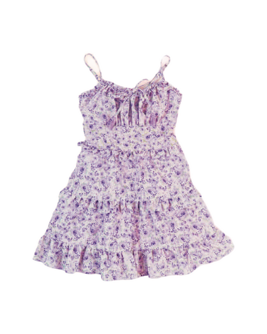 FBZ Flowers by Zoe Chiffon Tassel Dress| Lavender Floral