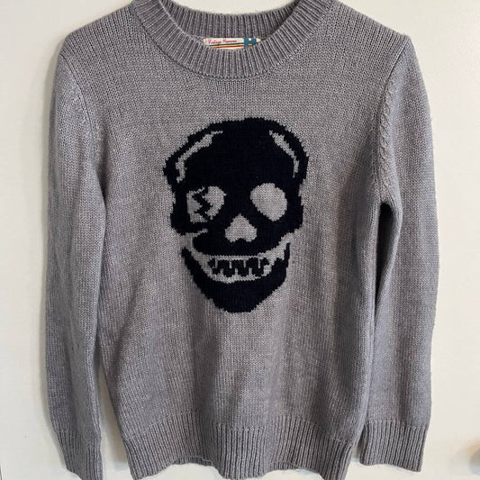 Vintage Havana Skull Grey Sweater