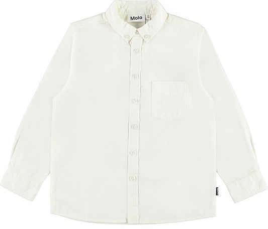 Molo White Cotton Oxford Shirt