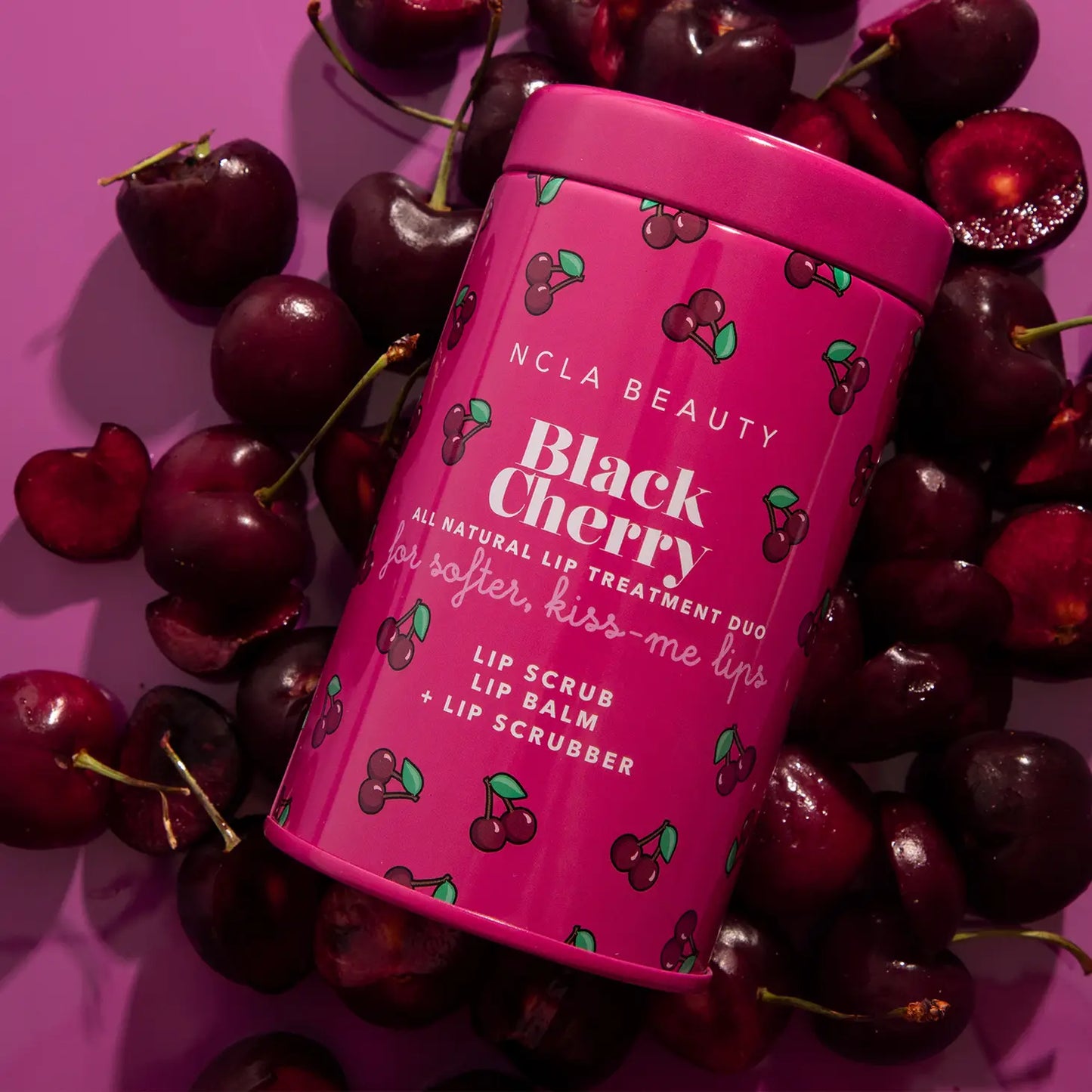 Black Cherry Lip Care Set + Lip Scrubber