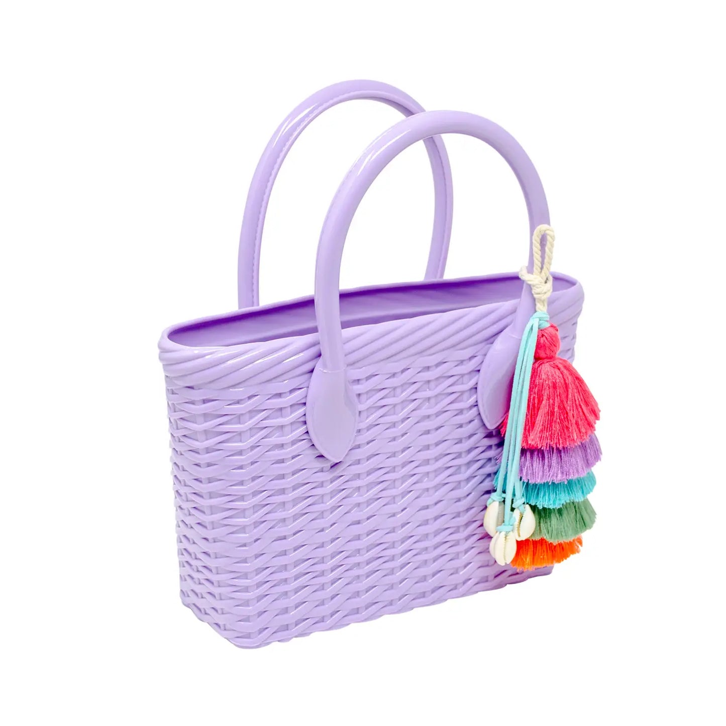 Jelly Basketweave Tote Bag - Lavender